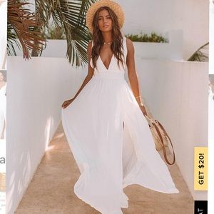 LuLu’s Heavenly Hues NWT white maxi